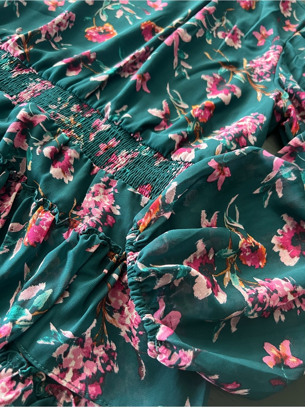 Floral Ruffle Mini Dress - Picture 2 of 7